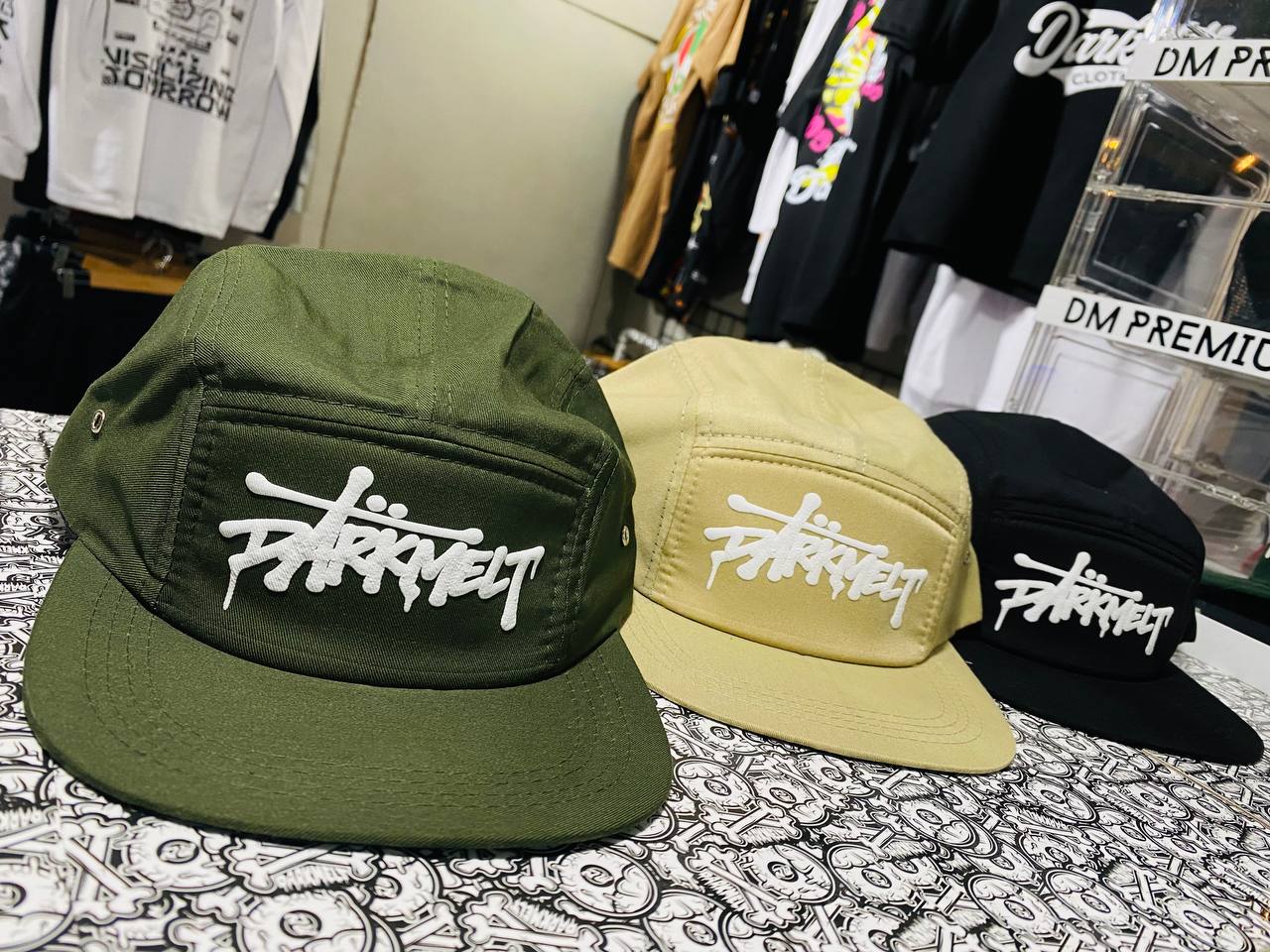 DM Unconstructed Cap and Five Panel Cap - DARKMELT CLOTHING