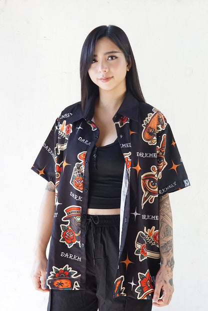 DarkMelt Trad Buttondown Polo by DARKMELT CLOTHING