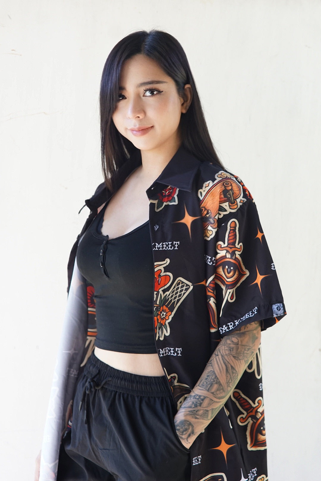 DarkMelt Trad Buttondown Polo by DARKMELT CLOTHING