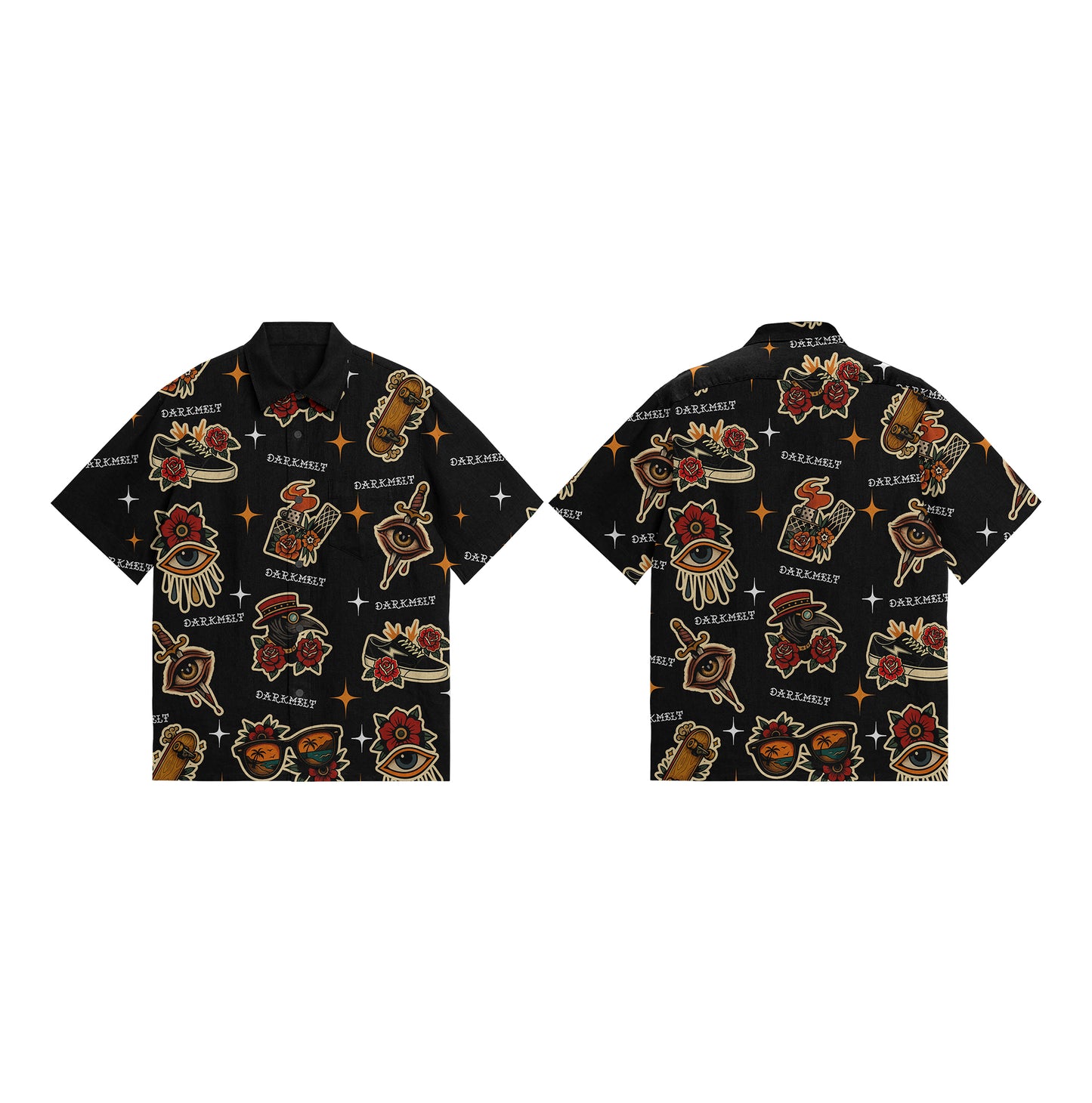 DarkMelt Trad Buttondown Polo by DARKMELT CLOTHING