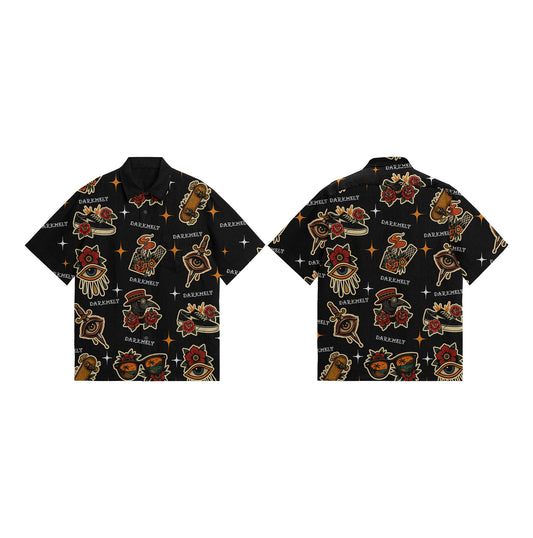 DarkMelt Trad Buttondown Polo by DARKMELT CLOTHING
