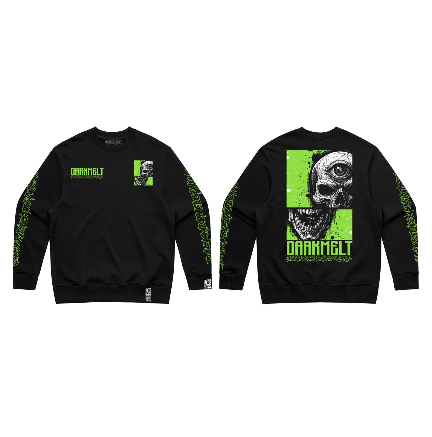 DarkMelt Pro Longsleeve Neonskull by DARKMELT CLOTHING