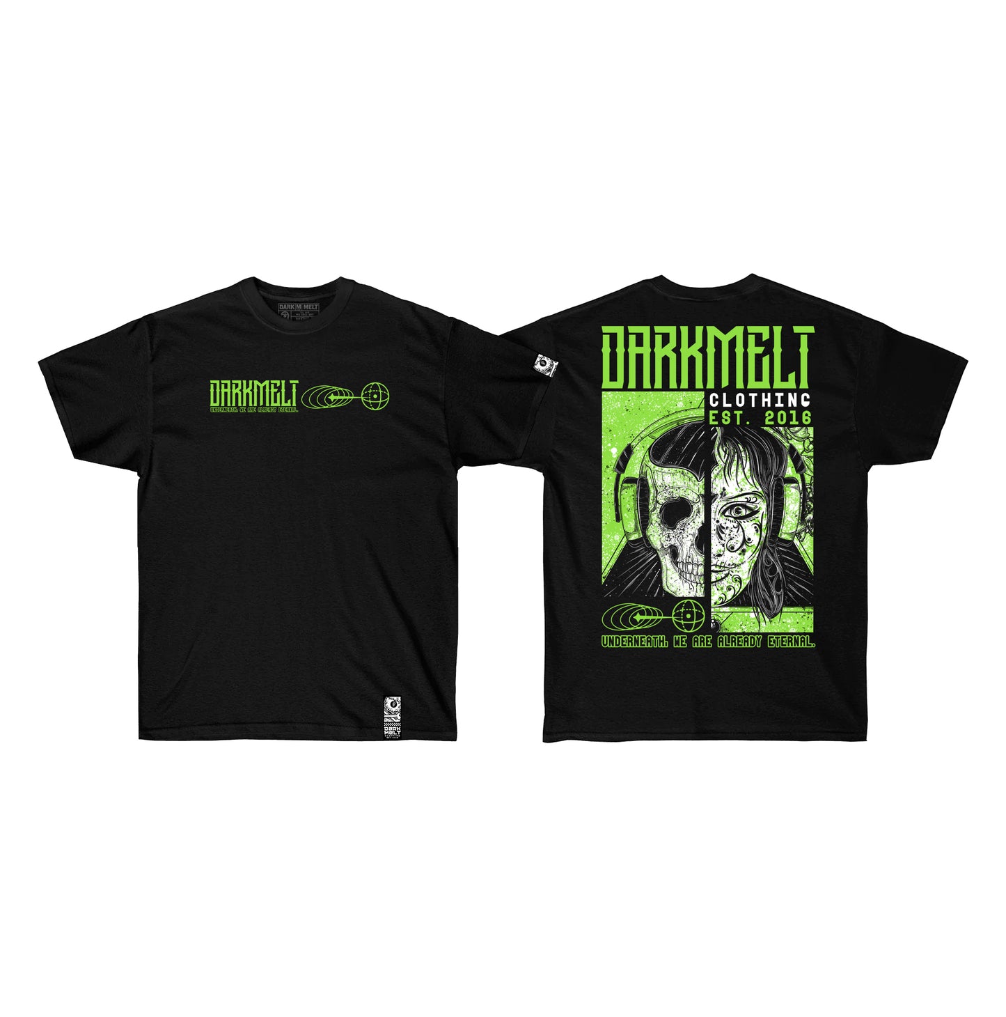 DarkMelt SkullHalf V2 Shirt by DARKMELT CLOTHING